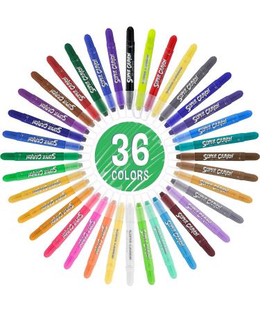 U.S. Art Supply Super Crayons Set - 36 Smooth Gel Colors - Bright, Blendable & Washable - Buy Online on GoSupps.com