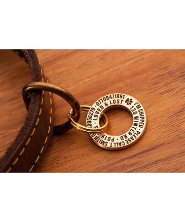 UKR Designs Solid Brass or Stainless Steel Tag with Breed Silhouette & Design Engraving Dog Tag - Buy Online on GoSupps.com