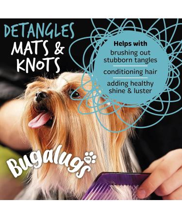 Bugalugs Dog Detangler Spray - leave In conditioner spray for de matting. No tangles. Professional dog grooming formula contains Wheat protein. Pet detangling spray knot removal (200ml) 200 ml (Pack of 1) - Buy Online on GoSupps.com