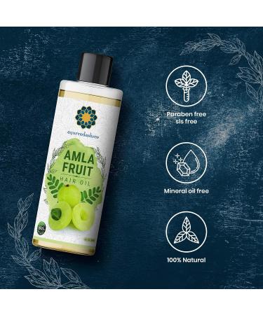 AYURVEDASHREE Amla Oil 6.76 fl oz for Hair Growth with Bhringraj, Brahmi, Tulsi, Almond, Argan, Moringa & Clove Oils - Buy Online on GoSupps.com