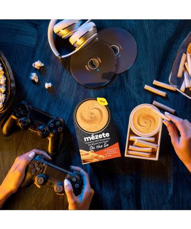 Mezete Fire Roasted Red Pepper Hummus with Bread Sticks 100% All Natural On the Go Hummus Cups Vegan Dip with No Preservatives Shelf-Stable and No Refrigeration Required 3.2 Ounce (Pack of 6) Hummus Pepper Red 3.2 Ounce (Pack of 6) - Buy Online on GoSupps.com