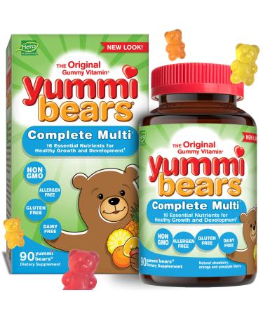 Yummi Bears Complete Multivitamin and Mineral Supplement Gummy Vitamins for Kids 90 Count (Pack of 1) Complete Multi 90 Count (Pack of 1)