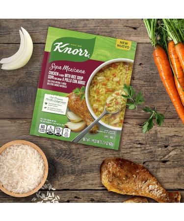 Knorr Sopa Mexicana/Dry Soup Mix - Chicken with Rice Flavor | No Artificial Flavors | 2.4 OZ 12 Count - Buy Online on GoSupps.com