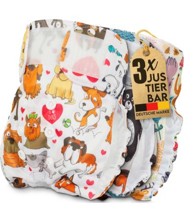 Dog is K nig dog diapers for bitches 3 pcs Suction -powerful rainy trousers for bitches 3 -way adjustable for solid seat - environmentally friendly dog diapers with heat & incontinence dog & forest animals L (50 - 65cm) - Buy Online on GoSupps.com
