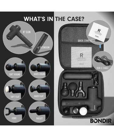 Bondir R2 Massage Gun - Percussion Deep Tissue Back Massager with Extension Handle - Buy Online on GoSupps.com