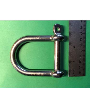 Stainless Steel 316 Wide D Shackle 3/8 (10mm) - Heavy Duty D Ring for Rigging and Lifting - Buy Online on GoSupps.com