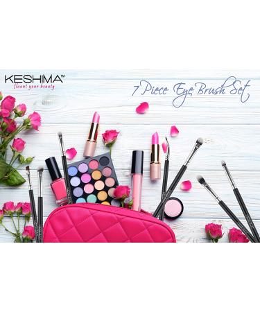Keshima Professional Eye Makeup Brushes Set - Eyeshadow, Smudge, Blending, Crease, Pencil, Angled & Bent Eyeliner Brushes - Buy Online on GoSupps.com
