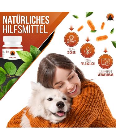 Vital Paws 3x75 Capsules Curcuma for Dogs & Cats - Premium Curcumin & Piperine Supplement Made in Germany High Purity & Quality - Buy Online on GoSupps.com