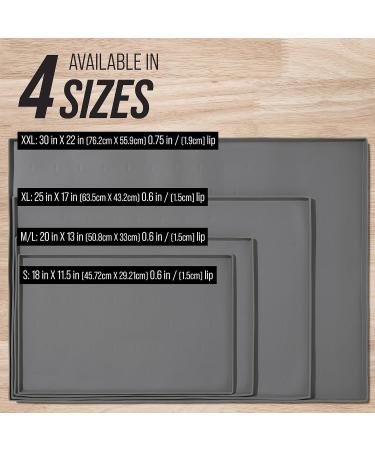 Buy Leash Boss XXL Spray Mat | Waterproof Silicone Bowl Pad for Cats & Dogs | 76 x 56 cm - No Slide Extra Large Feeding & Water Mat - Buy Online on GoSupps.com
