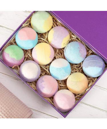 Spa Luxetique Bath Bombs Gift Set - 12 Relaxing Fizzies with Shea Butter & Essential Oils for Women - Ideal for Mom's Birthday - Moisturizing Lush Bath Bombs Bulk - 12 Count Pack - Buy Online on GoSupps.com