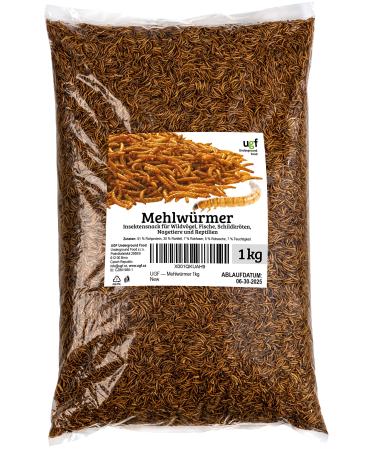 UGF - Premium mealworms 6.5 liters insect snack for birds hamsters hedgehogs rodents lizards turtles - universal food - Buy Online on GoSupps.com