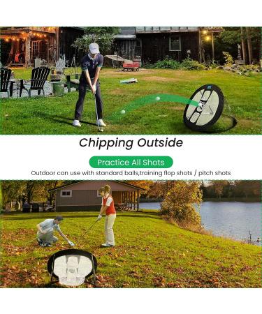 Pop-up Chipping Net and Turf Hitting Mat Set - Golf Practice Net with 3 Targets, 16 Balls & Bag - Indoor/Outdoor Training Aid - Buy Online on GoSupps.com