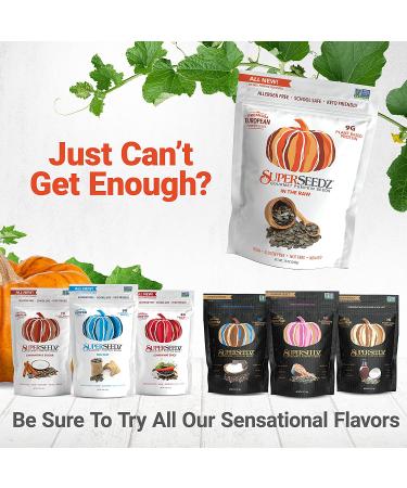 Superseedz Raw Pumpkin Seeds (Pepitas) No Shell 12 oz - Whole 30, Paleo, Vegan & Keto Friendly - 9g Plant Based Protein - Made In USA - Nut Free - Gluten Free Snack - Buy Online on GoSupps.com