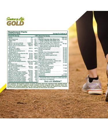 Nature's Plus Source of Life Multi-Vitamins & Minerals | 180 Whole Food Tablets - Buy Online on GoSupps.com