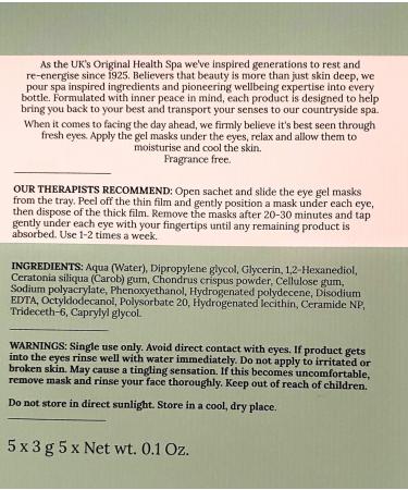 Champneys Professional Collection Cooling Gel Eye Masks - 5 pairs - Buy Online on GoSupps.com