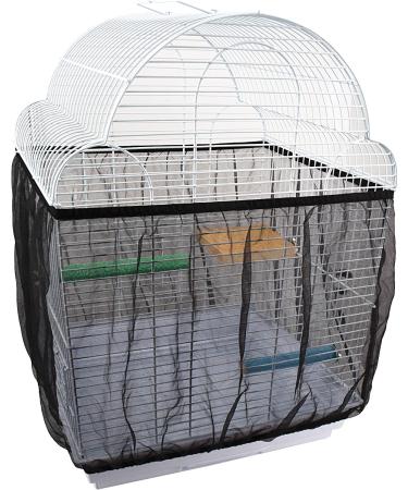GAGILAND Bird Cage Seed Catcher Mesh Cover for Parrot Cage - Size L (52-77) | Seeds Guard Netting & Skirt - Buy Online on GoSupps.com