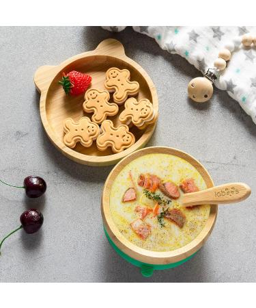 Suction Bowl Set for Babies & Toddlers | Bamboo Wood Feeding Bowl with Lid & Spoon | Stay Put Tableware for Easy Cleaning | Ideal for Weaning Journey - Buy Online on GoSupps.com