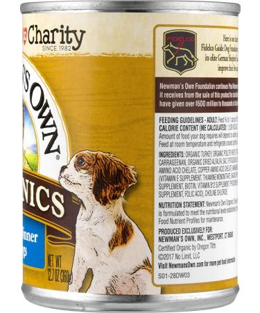 Newman's Own Organics Turkey Dinner for Dogs - 12.7 oz (Pack of 12) | Natural Dog Food - Buy Online on GoSupps.com