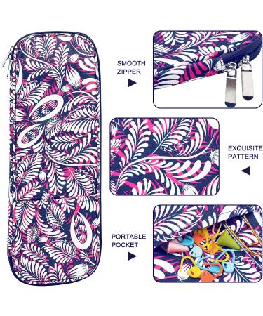 Coopay Knitting Needles Case - Organizer for Straight Needles, Tunisian Hooks, DPNs & Accessories - Elegant Purple - Up to 14 - Buy Online on GoSupps.com