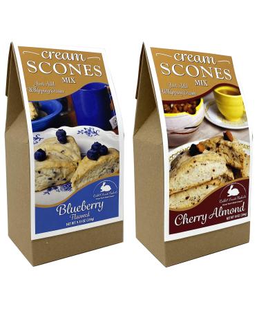 Rabbit Creek Scone Mix Variety Pack of 2  Blueberry and Cherry Almond Cream Scone Mix