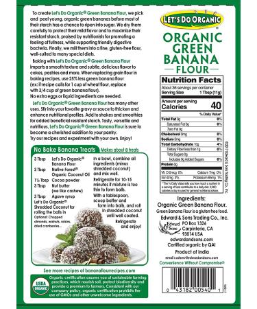 Edward & Sons Organic Green Banana Flour 14 oz - Gluten-Free & Versatile Baking Ingredient - Buy Online on GoSupps.com