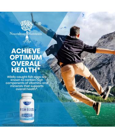 Wild Caught Fish Eggs 2 000mg - Omega 3 Supplement for Eye Brain Health Supports Immunity Bones and Teeth Mood Support with Omega 3-6-9 Fish Egg Capsules - Buy Online on GoSupps.com