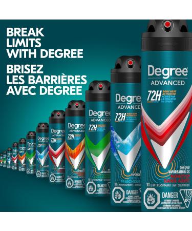 Degree Men Advanced Dry Spray Antiperspirant Deodorant for 72H Sweat & Odour Protection Nonstop with MotionSense Technology 107g - Buy Online on GoSupps.com
