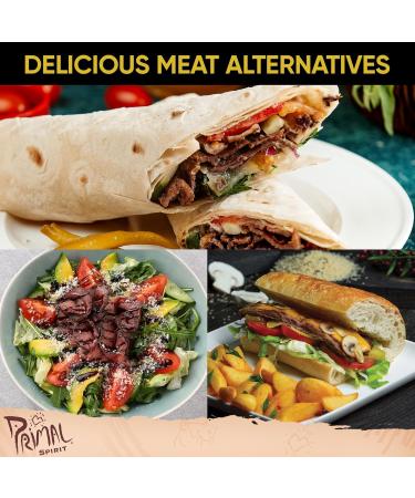 Primal Spirit Vegan Meatless Jerky Strips - High Energy High Protein Non-GMO 93% Fat-Free Snacks Vegan Jerky - 28g Pack - Buy Online on GoSupps.com