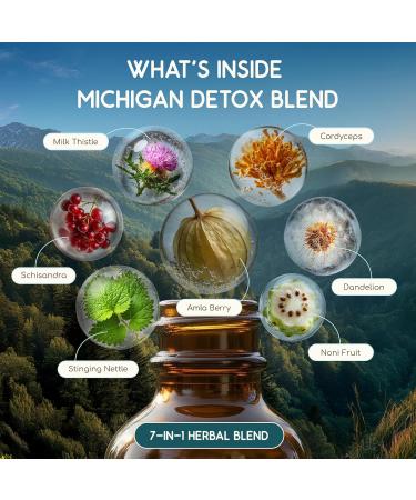 HerbEra Michigan Herbal Detox Blend - USDA Organic Extract Made in USA | Immune & Liver Support Liquid Drops | Amla Dandelion Root Milk Thistle Noni Schisandra Cordyceps | 2 fl oz - Buy Online on GoSupps.com