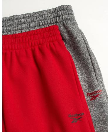 Reebok Boys' Active Joggers - 4 Pack Fleece Sweatpants (Size 4-16) Grey/Navy/Red/Teal Blue - Medium - Buy Online on GoSupps.com