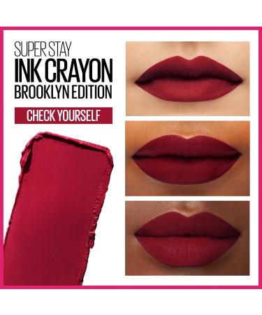 Maybelline Super Stay Ink Crayon Matte Lipstick - Check Yourself 0.04 oz (Pack of 2) | Longwear Makeup for All Skin Types - International Shipping Available - Buy Online on GoSupps.com