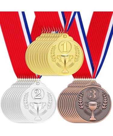 Award Medals Gold Silver Bronze Winner Medals 1st 2nd 3rd Prizes for Competitions 30 Pieces Award Medals