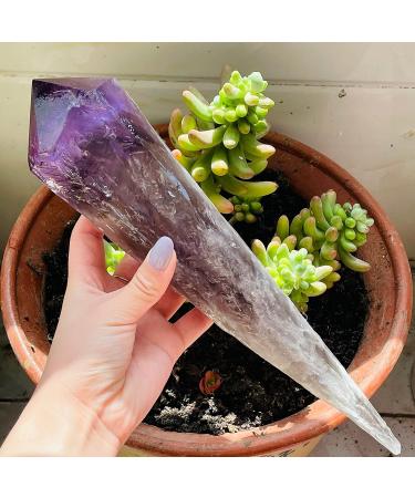 Specimen Natural Amethyst Quartz Cluster Crystal Specimen Scepter Power Gem Reiki Crystal Stone - Buy Online on GoSupps.com