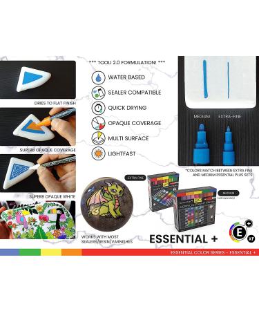 Acrylic Paint Markers Paint Pens Assorted Vibrant Colors - Non Toxic, Quick Dry, Multi-Surface | Extra Fine Tip for Rock, Canvas, Glass, Wood, Ceramic, Fabric, Metal | Lightfast Art Supplies - Buy Online on GoSupps.com