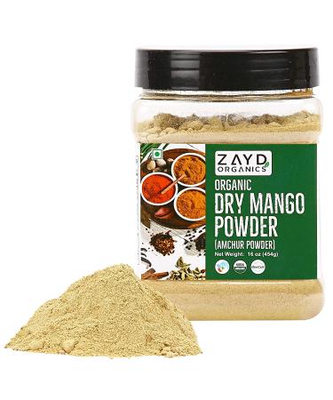 Zayd Organics Amchur Powder - USDA Organic Dry Mango Ground - 16oz (454g) - Buy Online on GoSupps.com