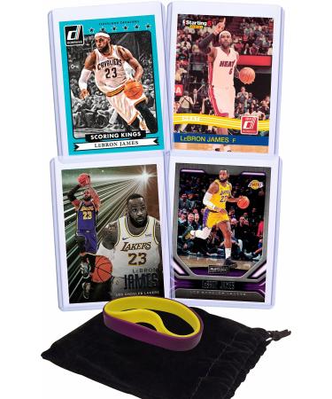 Lebron James (4) Assorted Basketball Cards Bundle - Lakers, Cavaliers, Heat Trading Cards - MVP # 23