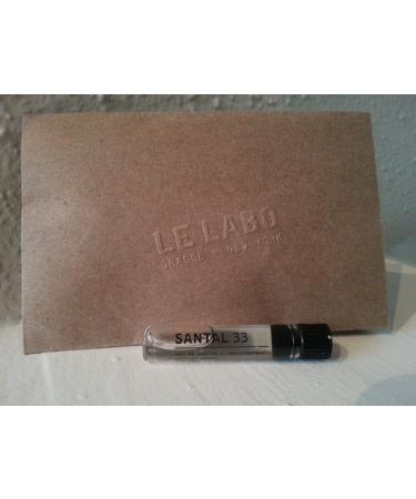 Le Labo 'Santal 33' Eau de Parfum 0.025 oz Sample Fresh Sandalwood 0.03 Fl Oz (Pack of 1)