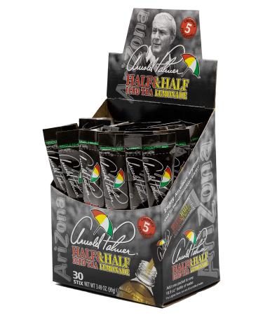 AriZona Arnold Palmer Half and Half (Iced Tea/Lemonade Stix), Low Calorie Single Serving Drink Powder Packets, Add Water for Deliciously Refreshing Iced Tea Beverage, 0.12 Ounce (Pack of 30)