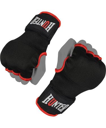 HUNTER Gel Padded Inner Gloves with Hand Wraps for Boxing - Pair, Black S/M - Buy Online on GoSupps.com