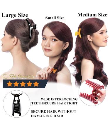 RC ROCHE 6 Pieces Non-Slip Butterfly Hair Clips - Firm Grip Medium Classic Multi-Colored - Perfect for All Hair Types | Shop Internationally! - Buy Online on GoSupps.com
