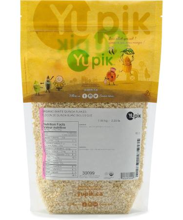 Yupik Organic White Quinoa Flakes 1 kg Non-GMO Gluten-Free Kosher Vegan Salt-Free Oil-Free Plant-Based Protein Source of Fiber Alternative to Oats Ideal for Baking & Cooking 1 kg (Pack of 1) - Buy Online on GoSupps.com