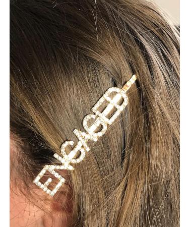 Hair Clip Set HOPE-ENGAGED-BRIDE | Elegant Wedding Hair Accessories | Set of 3 Clips for Brides - Buy Online on GoSupps.com