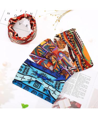4 Pieces African Wide Boho Headbands for Women | Stylish & Unique African Headbands - Buy Online on GoSupps.com