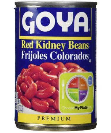 Goya Red Kidney Beans Habichuelas Coloradas Premium- 15.5 Oz Cans (6 Pack)