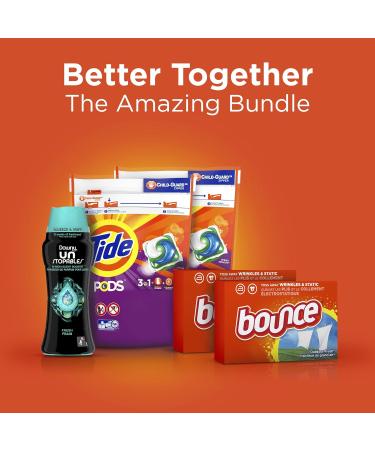 Tide Pods Spring Meadow 70 ct with Downy Unstopables Beads 14.8 oz + Bounce Dryer Sheets 68 ct - Buy Online on GoSupps.com