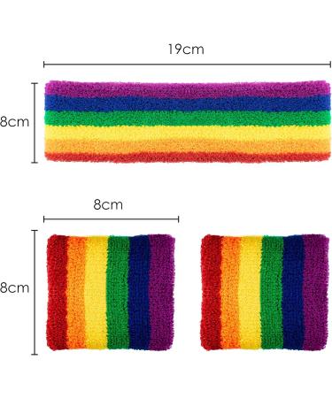 Trixes Rainbow Headband & Sweatband - Unisex Adult Sports Accessories for LGBT Events - Buy Online on GoSupps.com