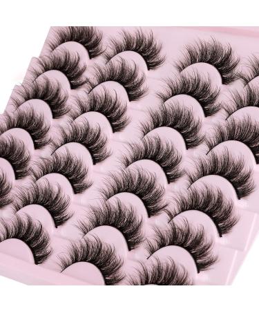 14 Pairs Wispy Lashes Fluffy Eye Lashes Natural Look 5D Volume 16mm Fake Eyelashes Pack by TNFVLONEINS B01 - Buy Online on GoSupps.com
