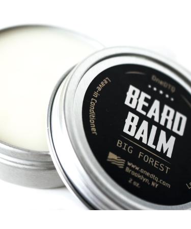Big Forest Beard Balm - Beard Butter for Men 2 OZ - Blend of Premium Organic Oils & Shea Butter - Light Hold - Great for Grooming Facial Hair of All Lengths & Styles