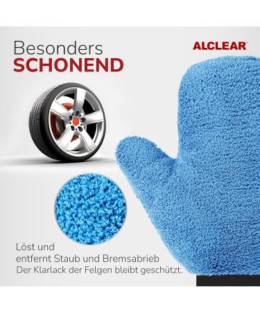 Alclear Premium Rim Washing Glove | 100% Dirt Removal | Microfiber Car Cleaning | 26x12cm | Best Alternative to Rim Brush - Buy Online on GoSupps.com