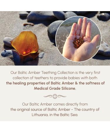 Smooch Rocking Teething Toys for Babies 0-6 Months | Silicone Baby Teether for Teething Relief | Coral+Amber - Buy Online on GoSupps.com